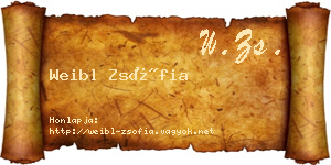 Weibl Zsófia névjegykártya